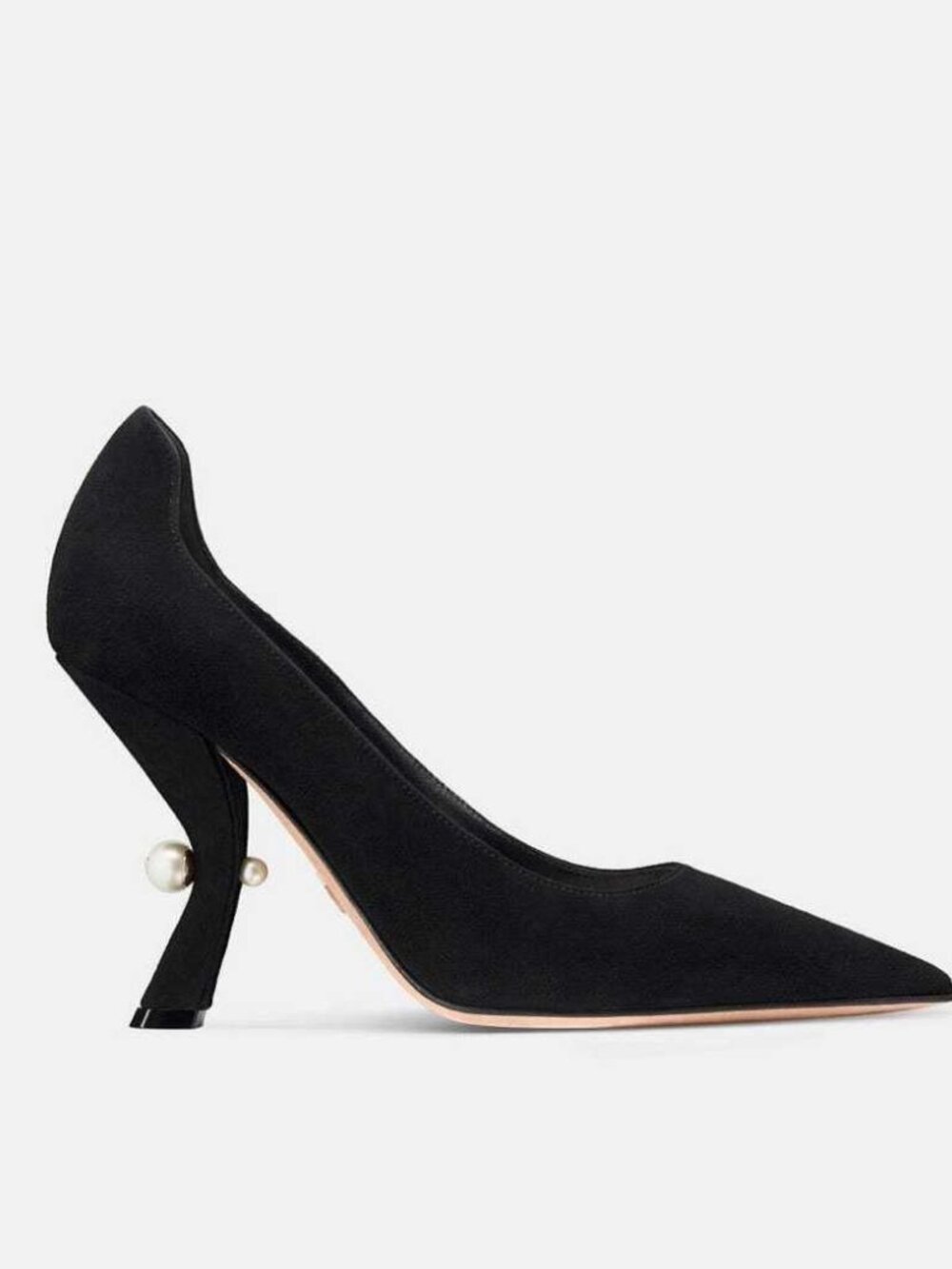 Christian Dior Tribales Pumps Black Suede Pearl Heel EU 39 Worn Once - Picture 2 of 11